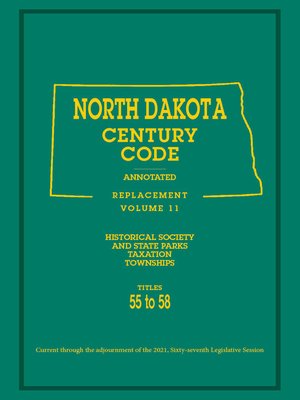cover image of North Dakota Century Code Annotated